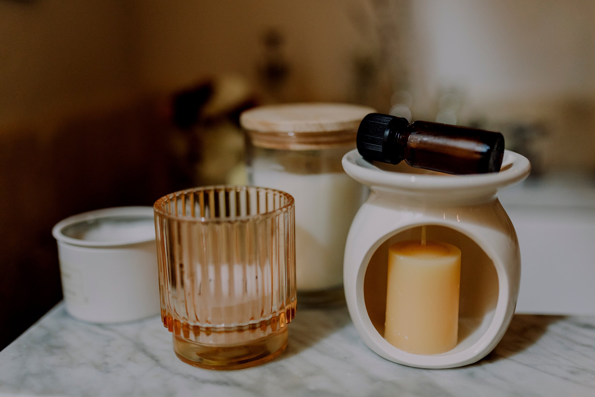 Candles in Ceramic and Glass Jars